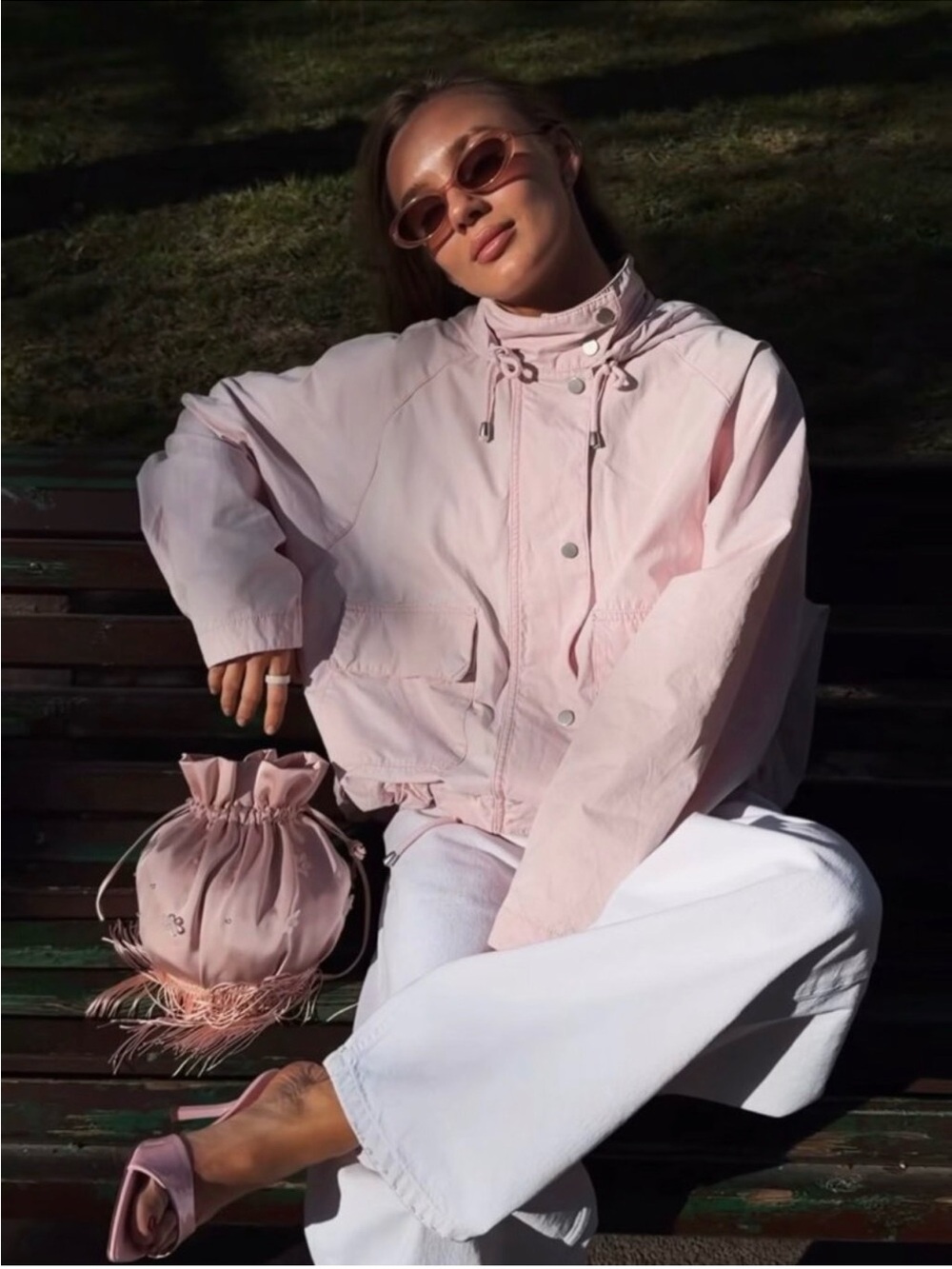 ZARA PINK HOODIE JACKET WITH ADJUSTABLE HEM. NWT